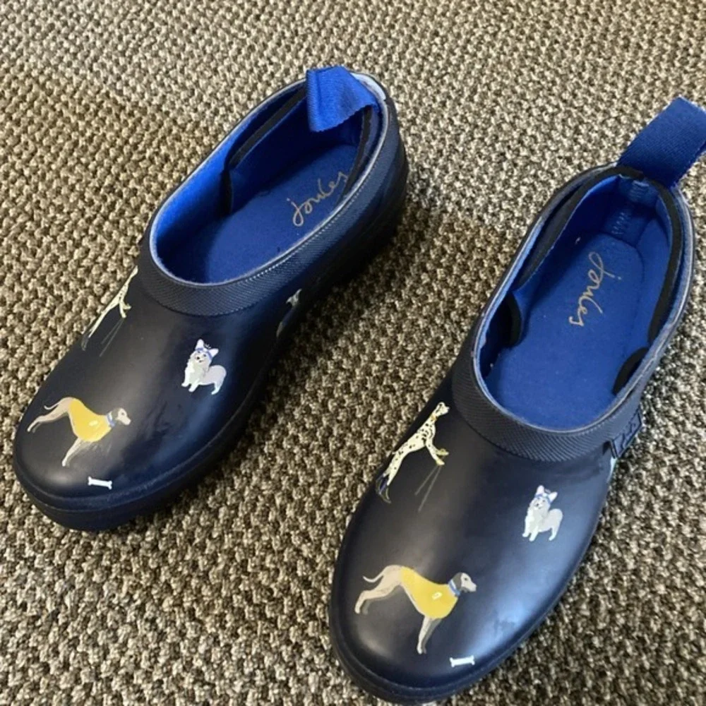 joules rain boots women's size 5 Dog Print/blue          ‎   3672